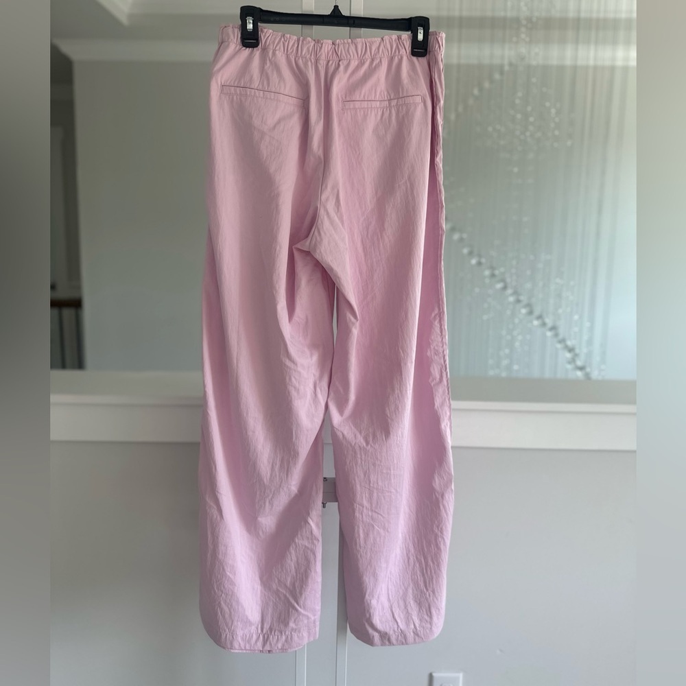 Zara Nylon Pink Wide-Leg Pants - Picture 7 of 7